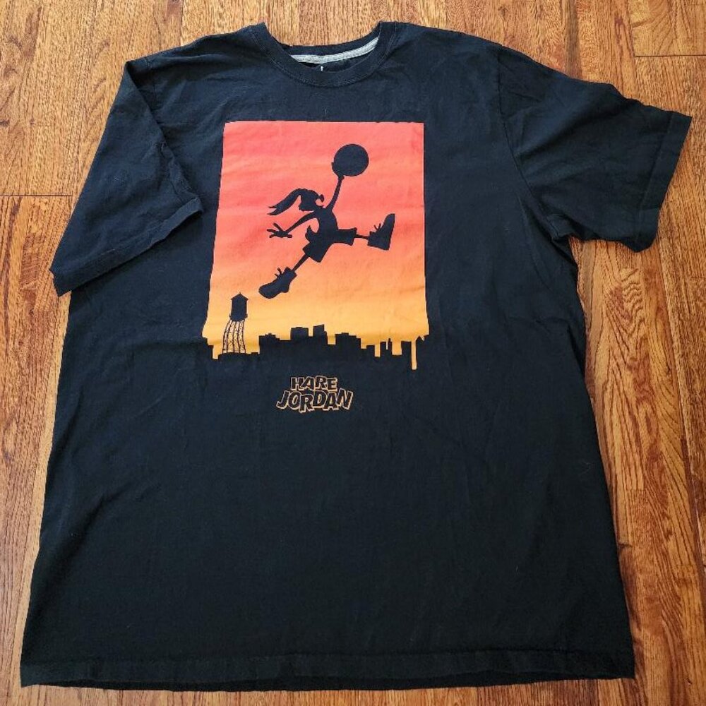 Air Jordan T Shirt Mens XXL Hare Jordan Skyline Bugs Bunny Jumpman Space Jam